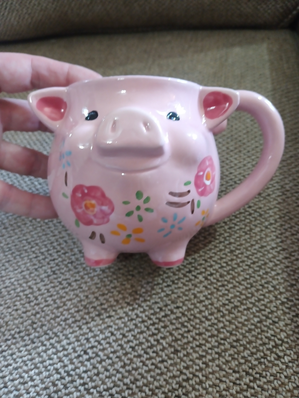 Boston Warehouse Earthenware 3D Pig Mug
